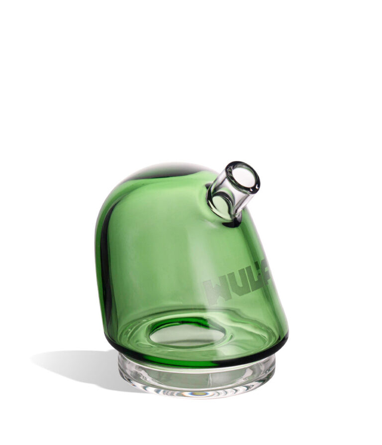 WULF Link Puffco Peak glass attachment in green, side view