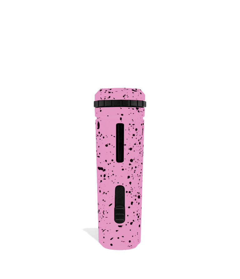 Pink Black Spatter back view Wulf Mods UNI Adjustable 510 Thread Battery on white studio background