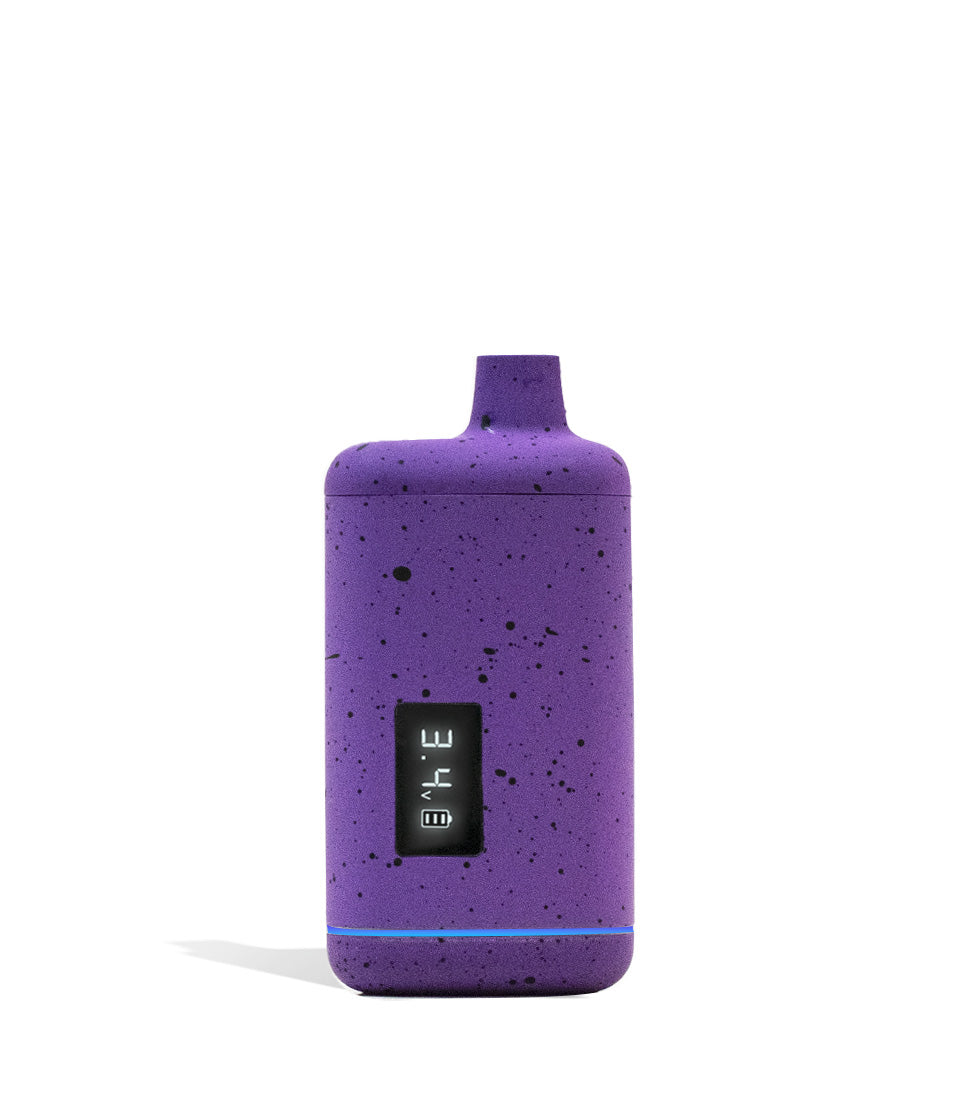 Purple Black Spatter Wulf Mods Recon 510 Thread Battery Front View on White Background