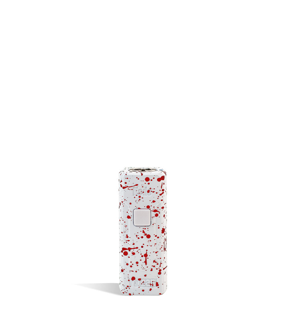 White Red Spatter Wulf Mods Kodo 510 Thread Battery 9pk on white background