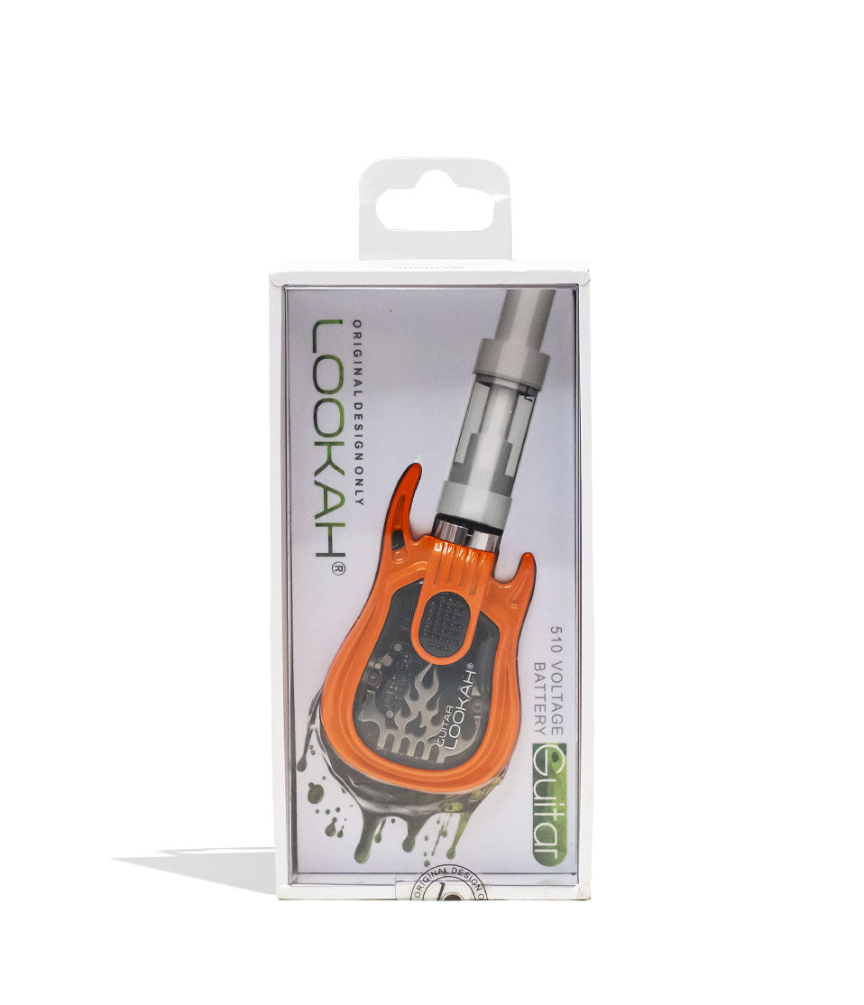 Orange Lookah Guitar 510 Voltage Battery Packaging Front View on White Background