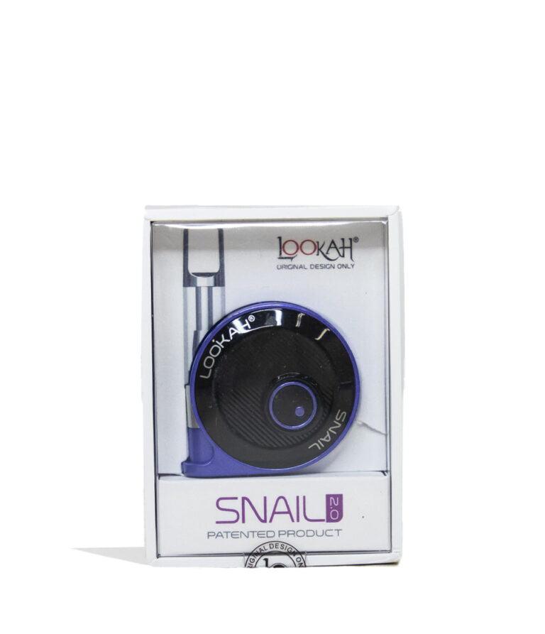 Purple Lookah Snail 510 Thread Battery Packaging Front View on White Background