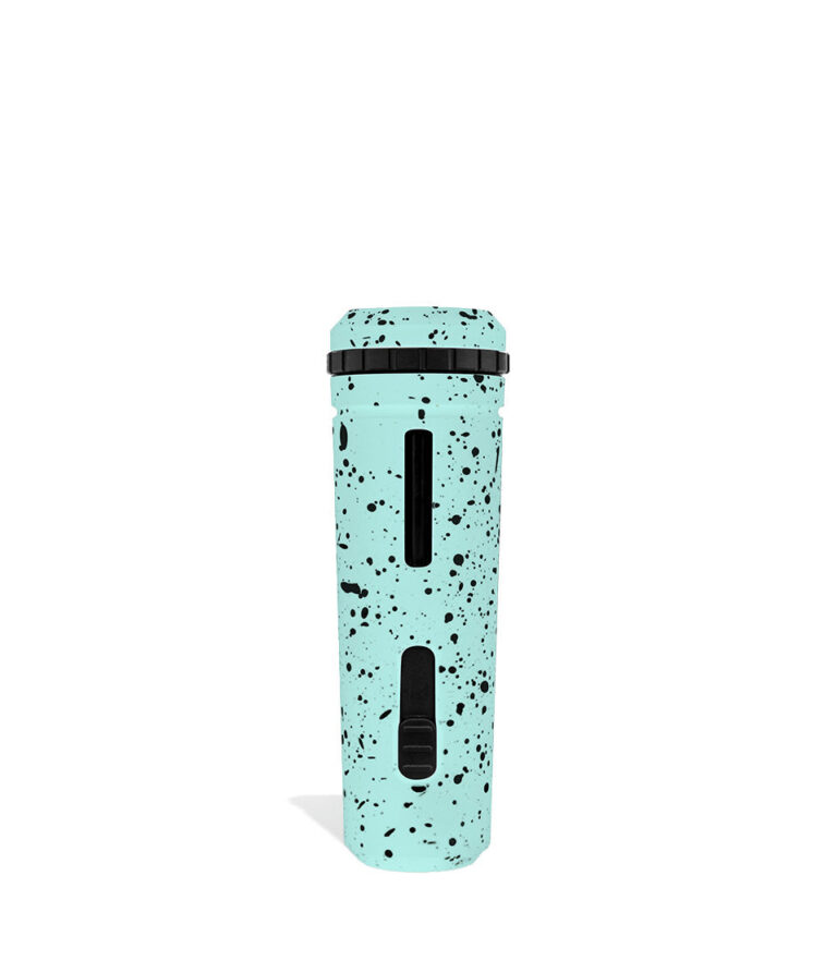 Teal Black Spatter back view Wulf Mods UNI Adjustable 510 Thread Battery on white studio background
