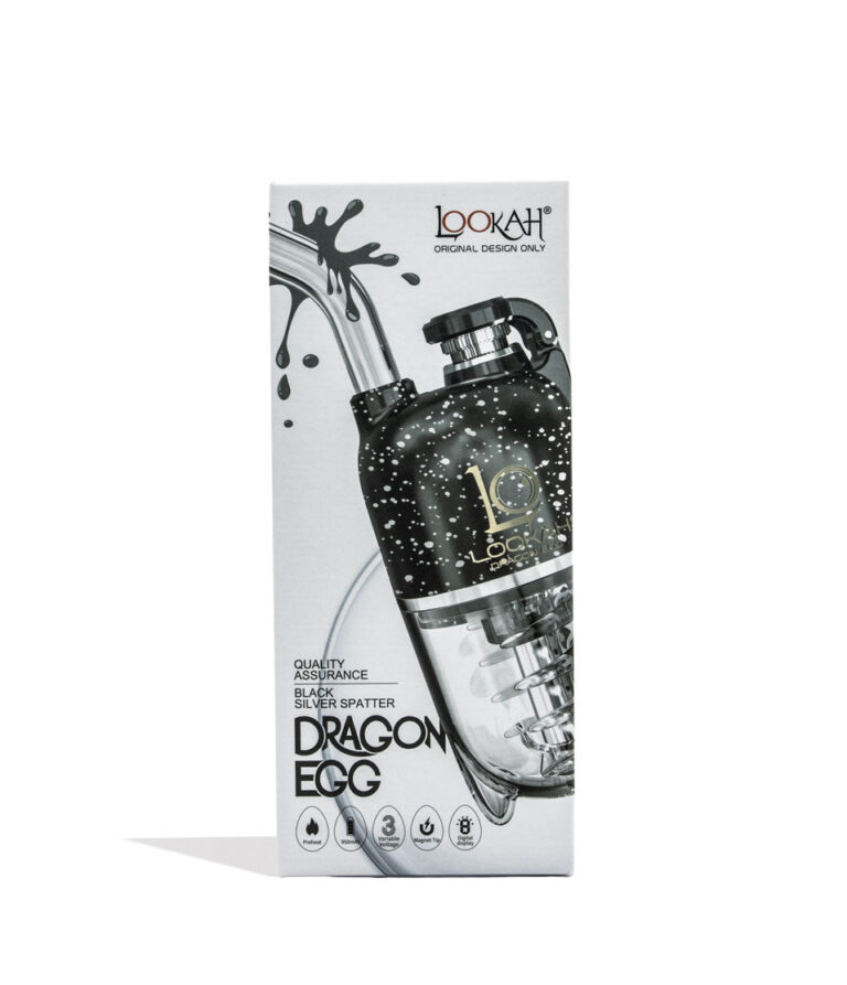 Black Lookah Dragon Egg Spatter Edition E-Rig Packaging Front View on White Background