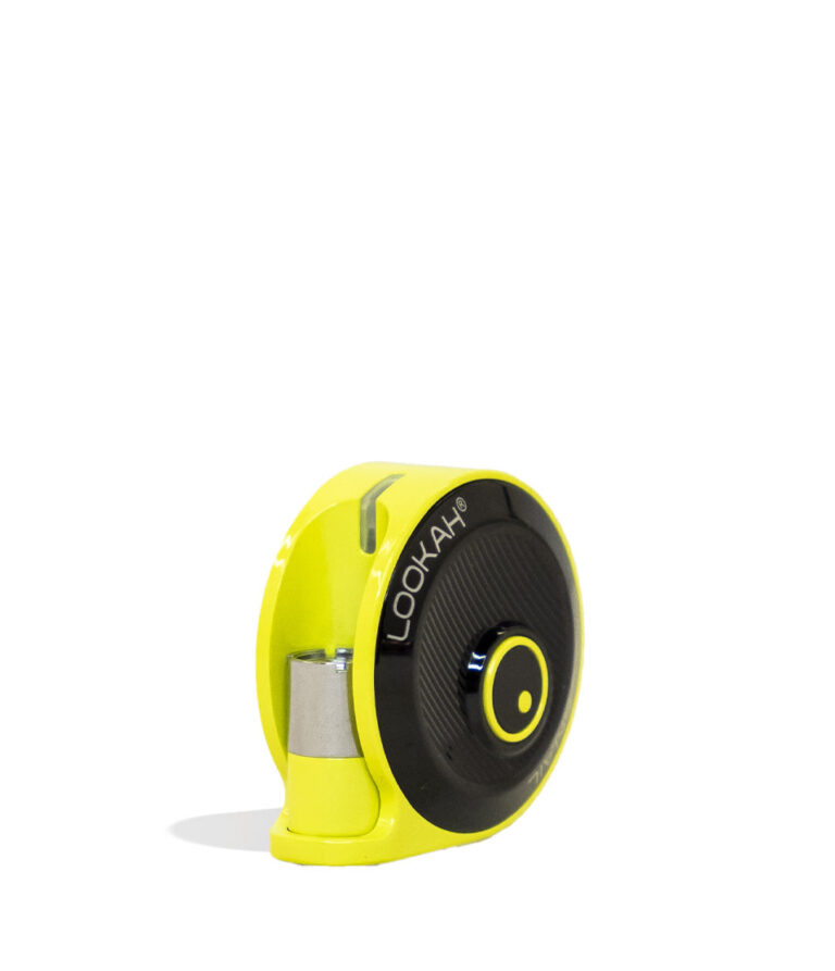 Yellow Lookah Snail 510 Thread Battery Front View on White Background