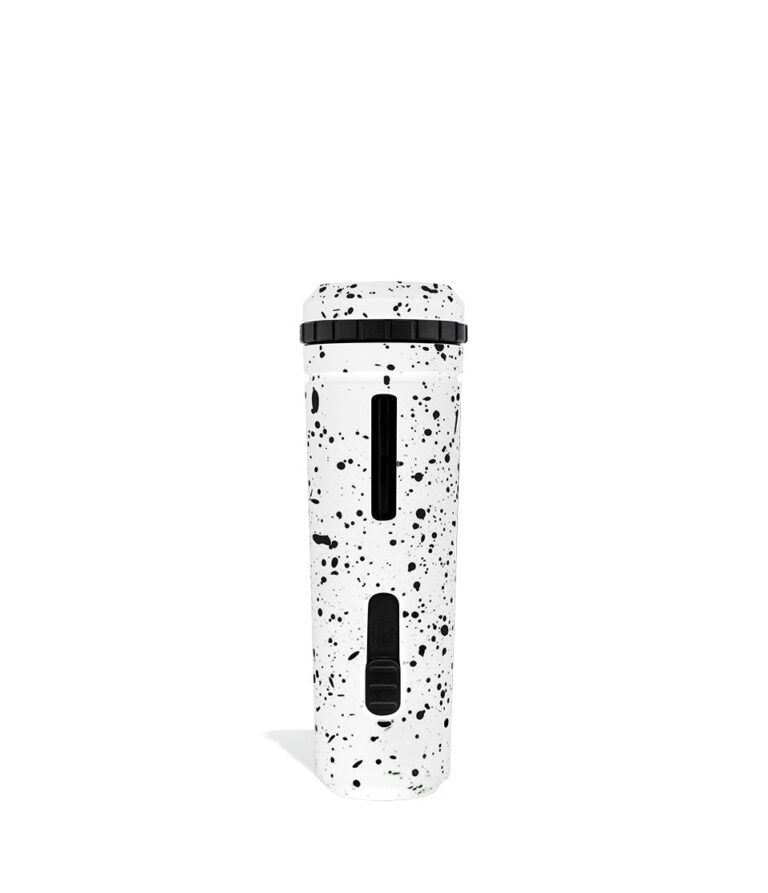 White Black Spatter back view Wulf Mods UNI Adjustable 510 Thread Battery on white studio background