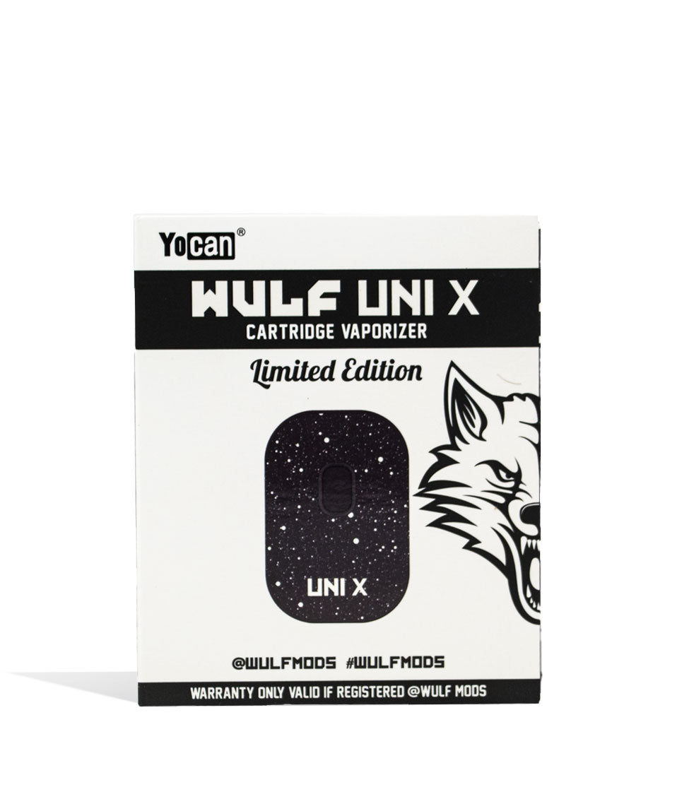 Black White Spatter Wulf Mods UNI X 510 Thread Battery Box on white background