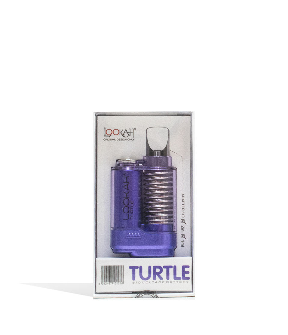 Purple Lookah Turtle 2g 510 Thread Battery Packaging Front View on White Background