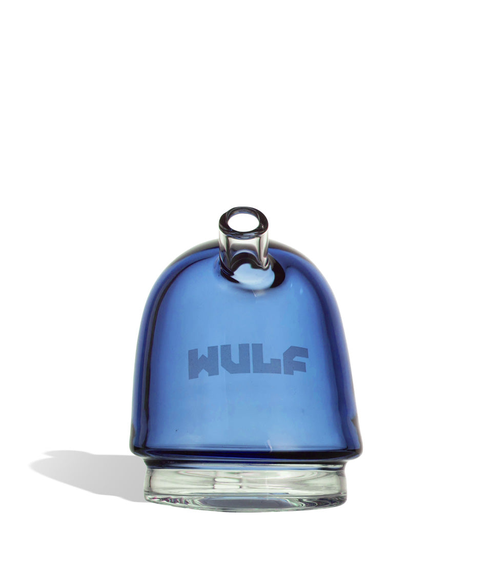 WULF Link Puffco Peak glass attachment in blue, front view