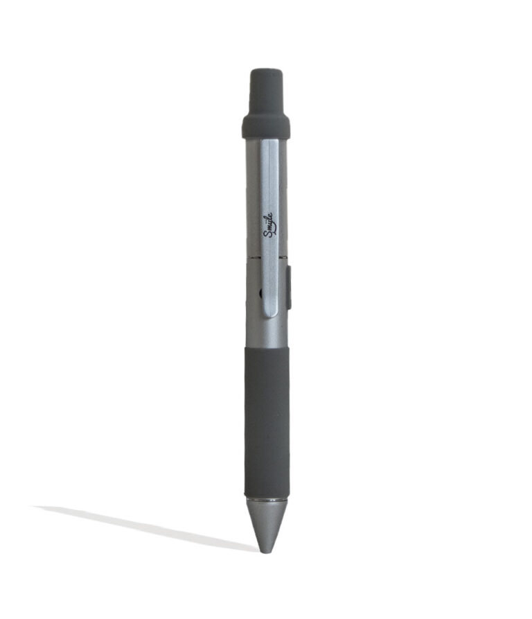 Silver Smyle Penjamin Cart Pen Variable Voltage Battery Front View on White Background