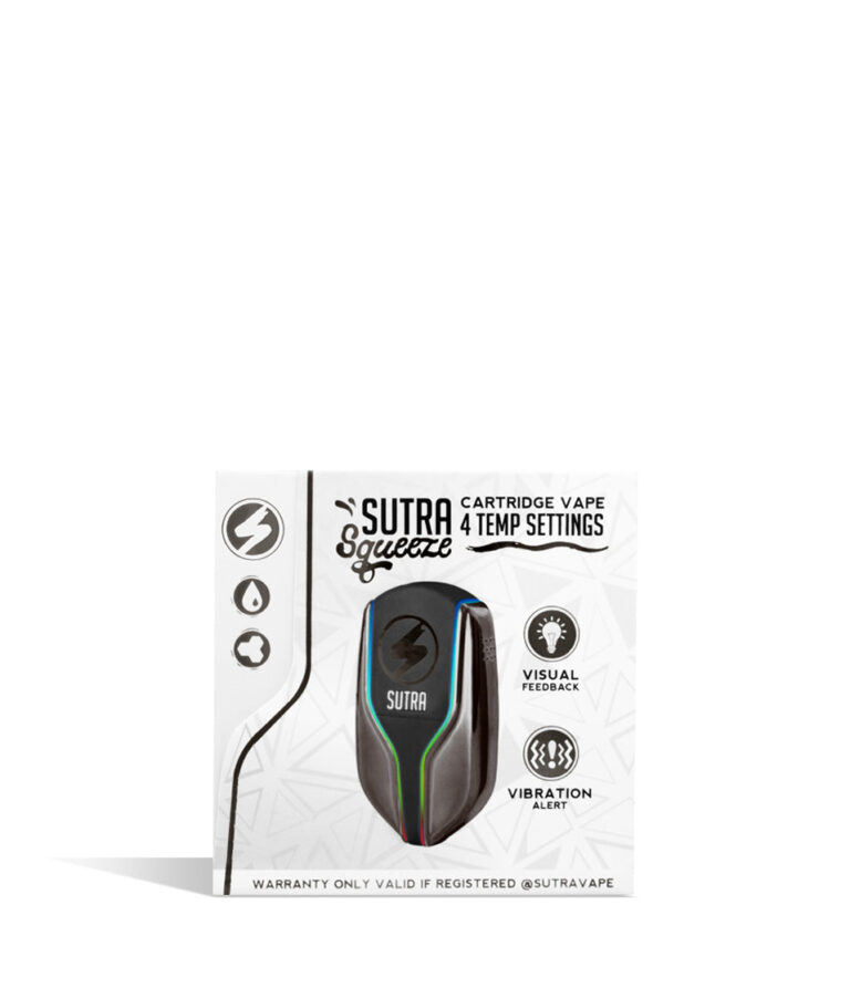 Gunmetal Sutra Vape Squeeze 510 Thread Battery on white studio background