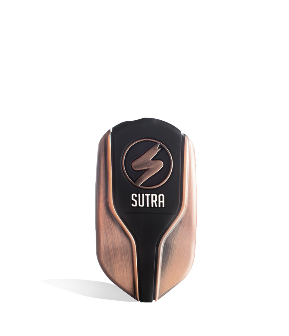 Front bronze Sutra Vape Squeeze 510 Thread Battery on white studio color