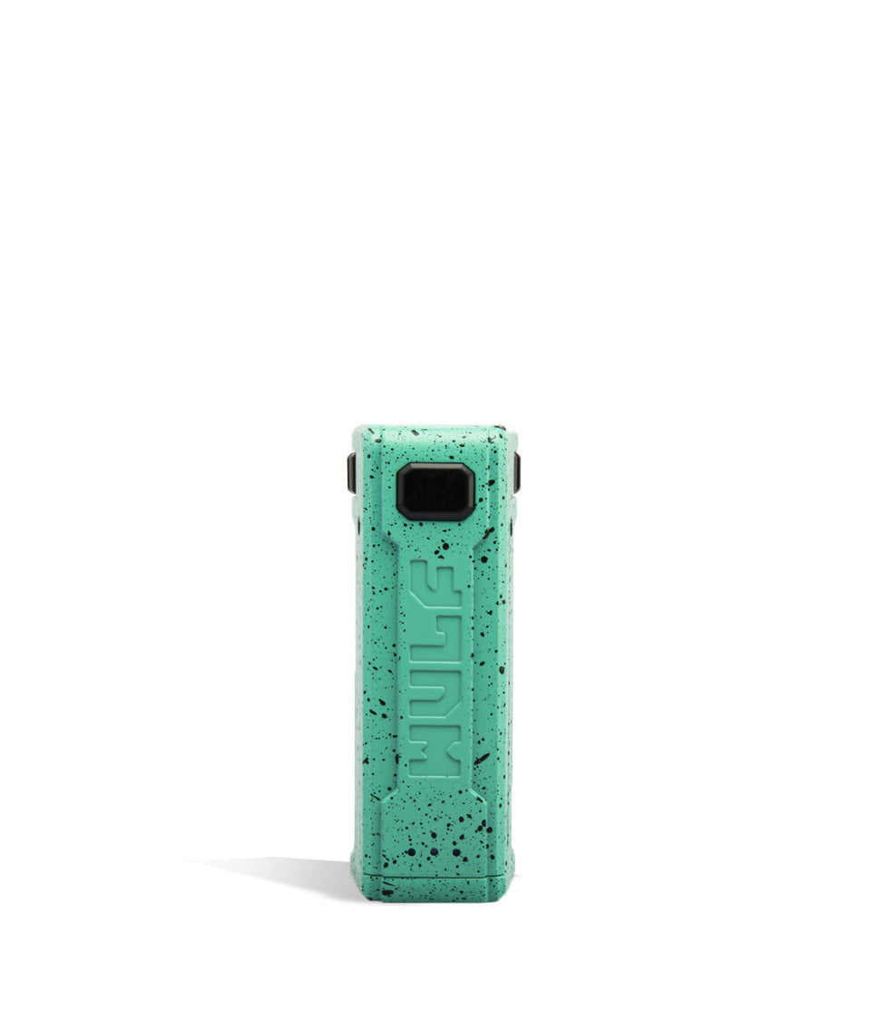Teal Black Spatter Face Wulf Mods UNI S Adjustable 510 Thread Battery on white background