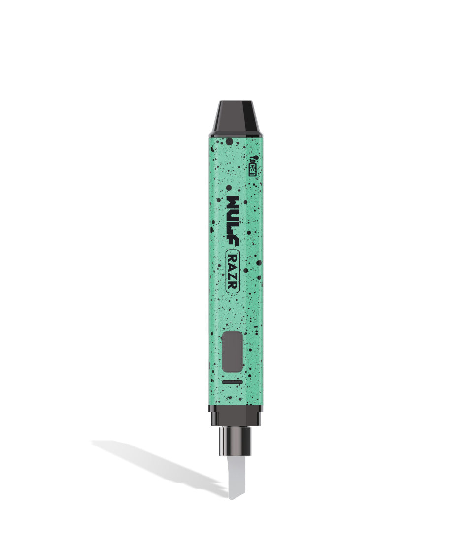 Teal Black Spatter Wulf Mods RAZR Nectar Collector and Hot Knife in Knife mode on white background