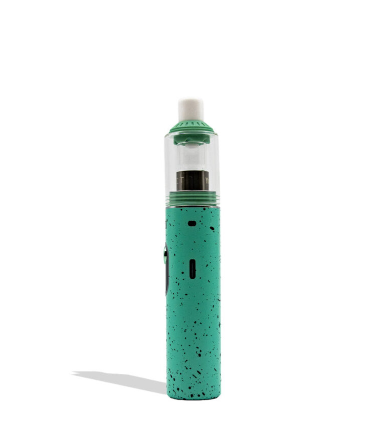 Wulf Orbit 2.0 teal black spatter USB-C side port view