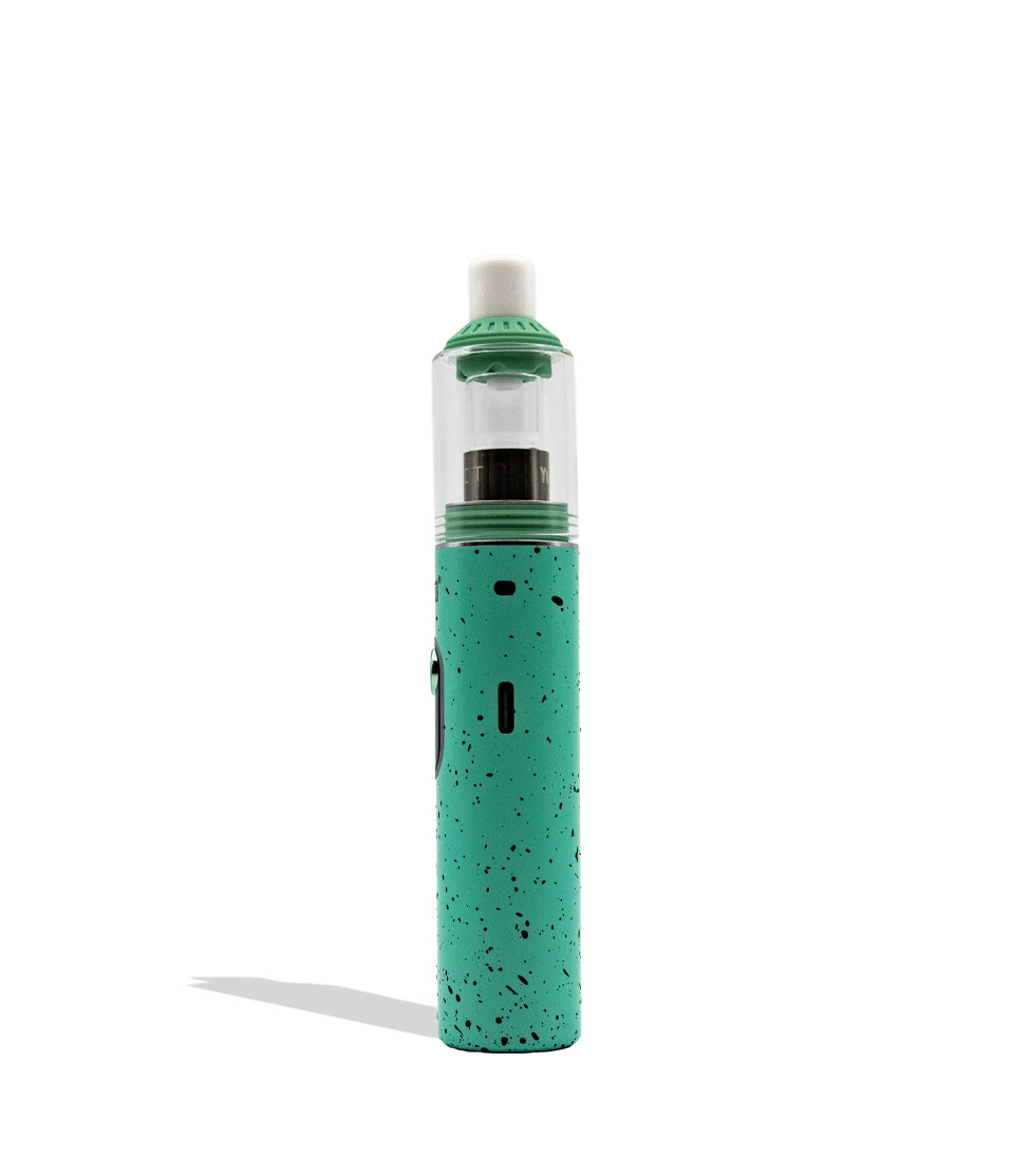 Wulf Orbit 2.0 teal black spatter USB-C side port view