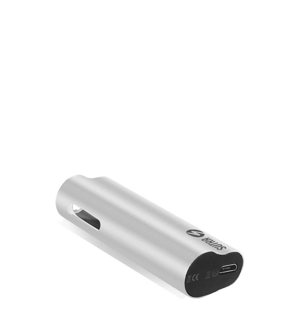 White bottom view Sutra Vape Auto 510 Thread Battery on white background