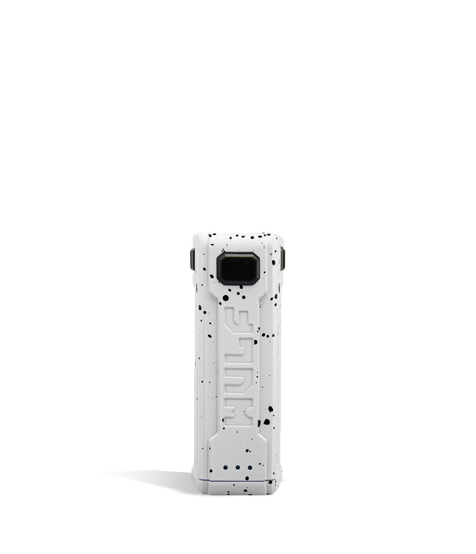 White Black Spatter face Wulf Mods UNI S Adjustable 510 Thread Battery on white background