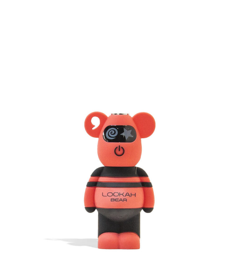 Red Lookah Bear 510 Thread Battery Front View on White Background