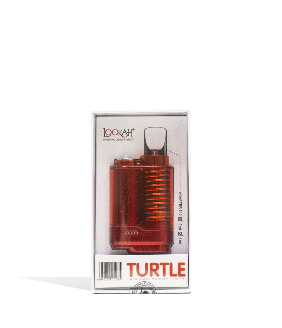 Red Lookah Turtle 2g 510 Thread Battery Packaging Front View on White Background
