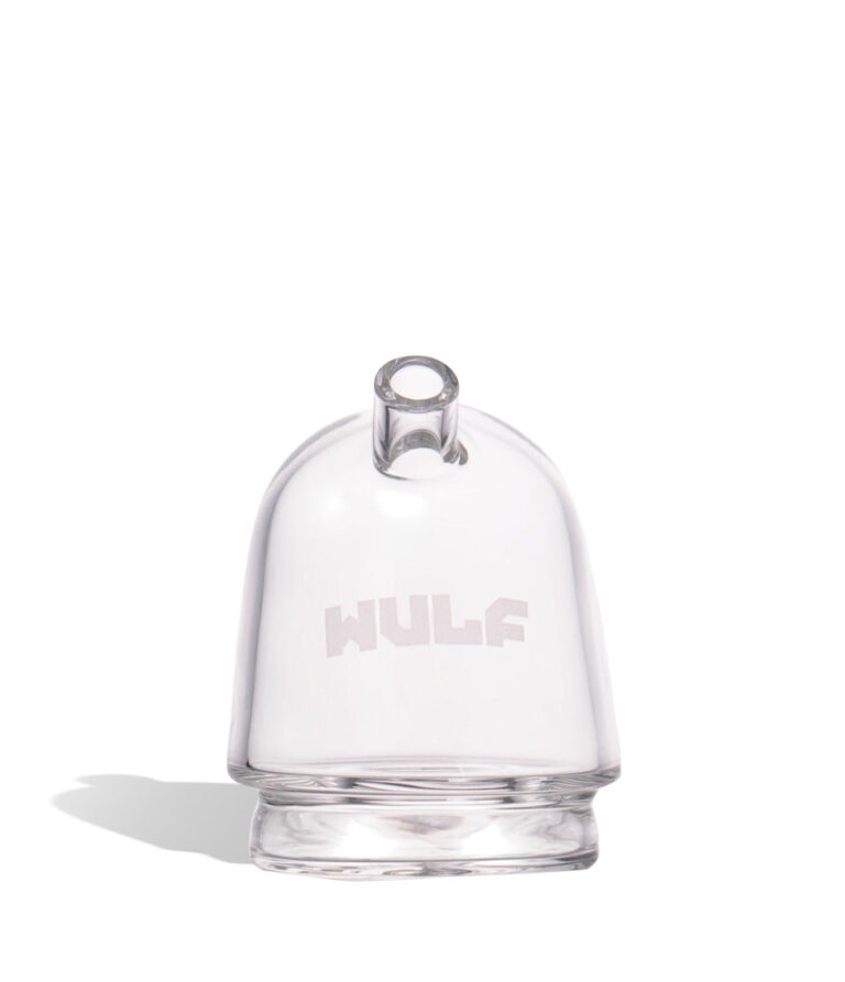 WULF Link Puffco Peak glass attachment in clear, front view