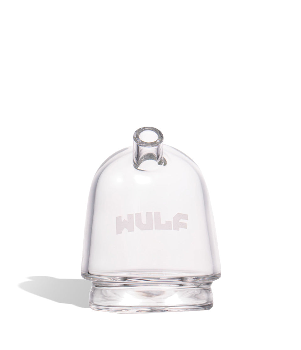 WULF Link Puffco Peak glass attachment in clear, front view