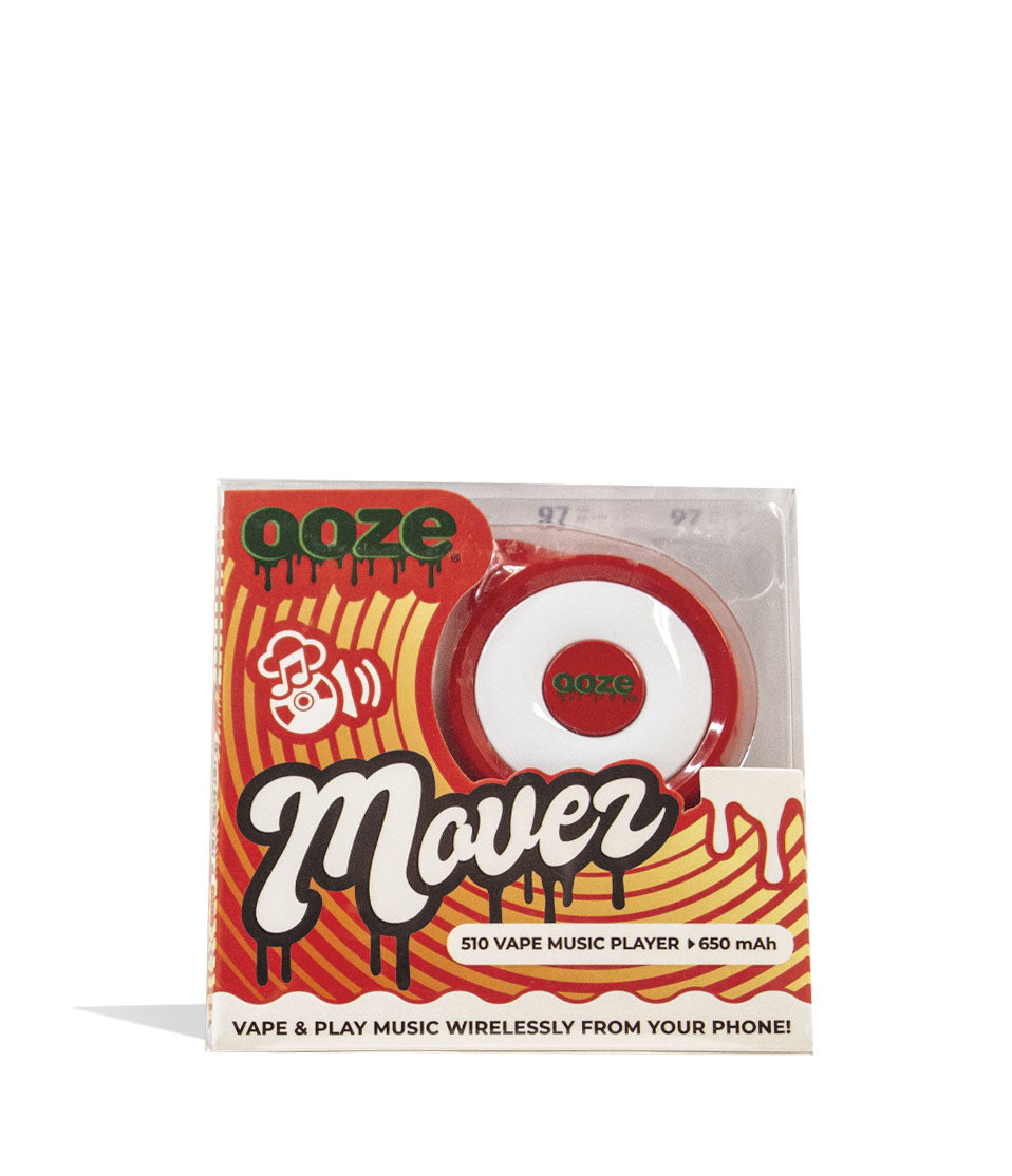 Ruby Red Ooze Moves 510 Thread Battery and Wireless Speaker Packaging View on White Background