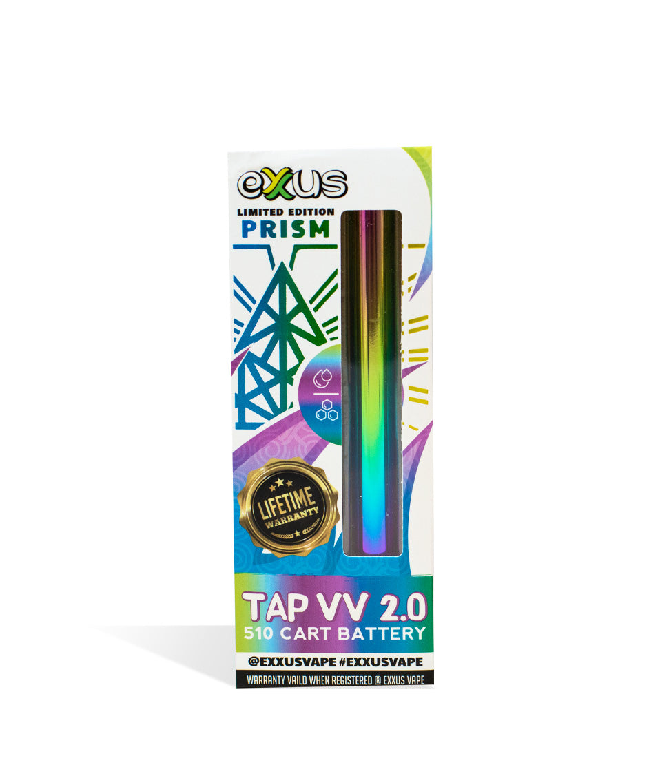 Prism Exxus Vape Tap VV 2.0 510 Thread Battery single pack on white background