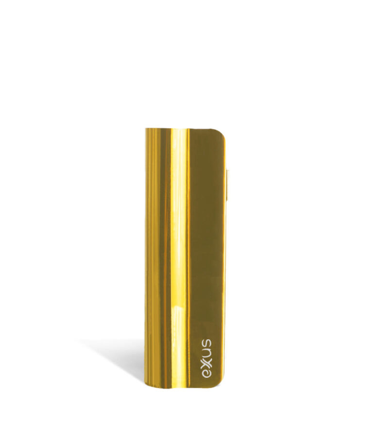 Gold side Exxus Vape Snap VV 510 Thread Battery on white studio background