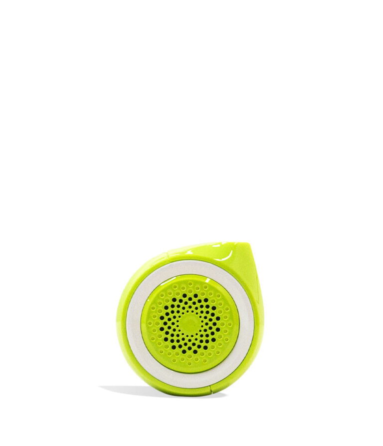 Slime Green Ooze Moves 510 Thread Battery and Wireless Speaker Back View on White Background