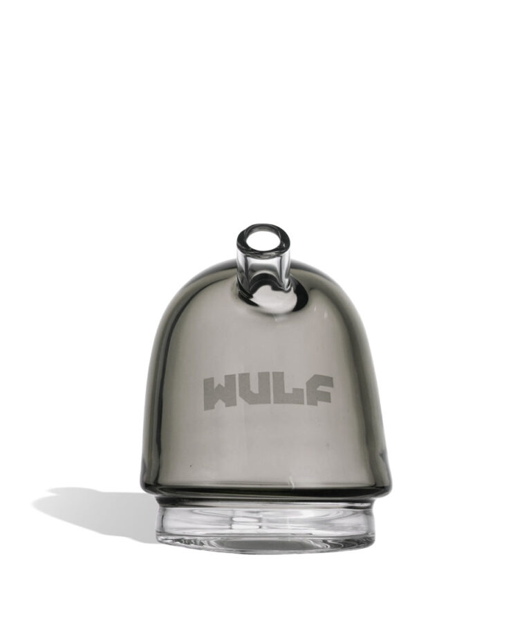 WULF Link Puffco Peak glass attachment in smoke, front view