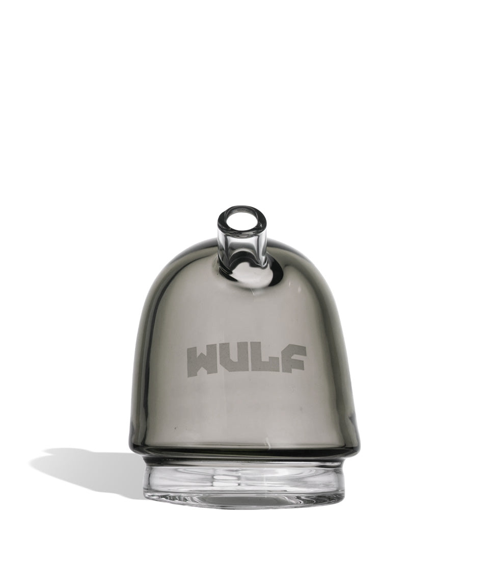 WULF Link Puffco Peak glass attachment in smoke, front view