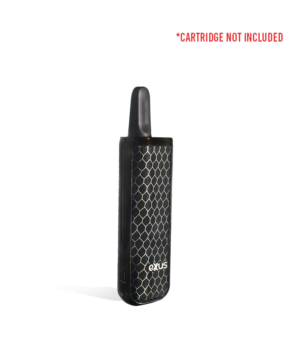 Black Cobra side view with cartridge Exxus Vape MiNovo 510 Thread Battery on white studio background