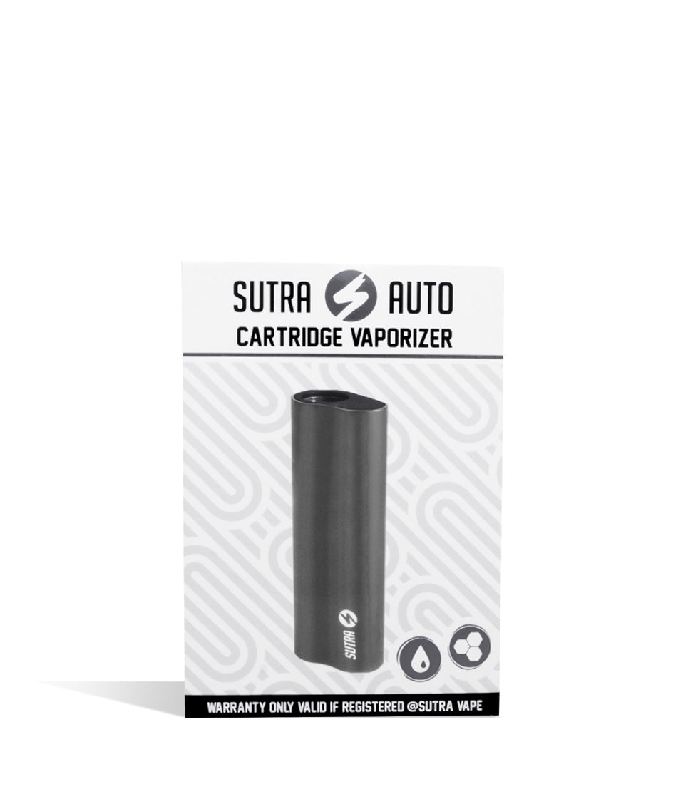 Gunmetal packaging Sutra Vape Auto 510 Thread Battery on white background