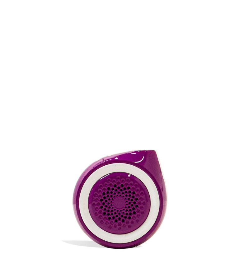 Ultra Purple Ooze Moves 510 Thread Battery and Wireless Speaker Back View on White Background