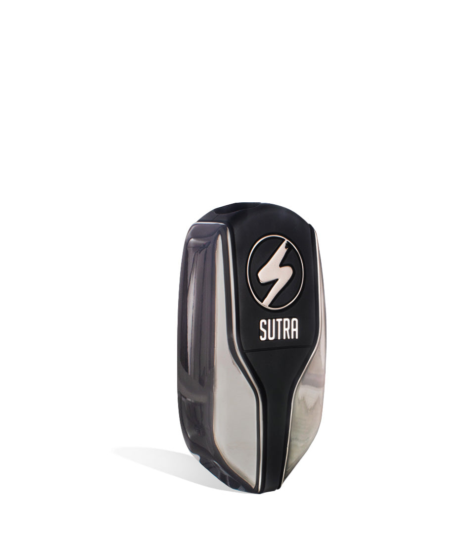 Side gunmetal Sutra Vape Squeeze 510 Thread Battery on white studio color