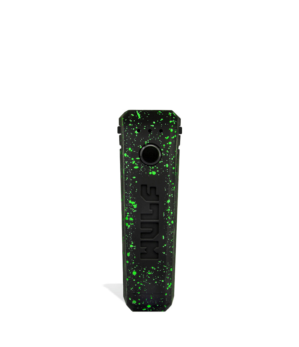 Black Green Spatter face Wulf Mods UNI Adjustable 510 Thread Battery on white studio background