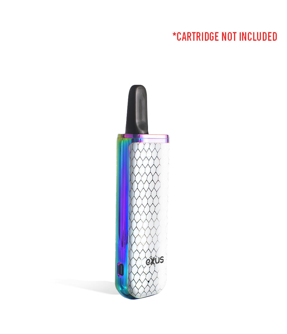 Unicorn side view with cartridge Exxus Vape MiNovo 510 Thread Battery on white studio background