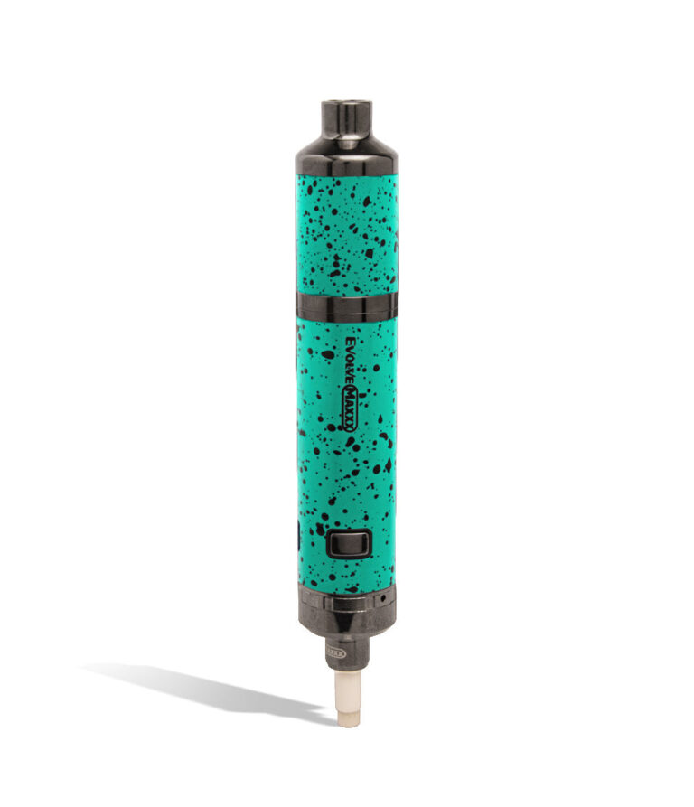 Teal Black Spatter Nectar Collector mode front Wulf Mods Evolve Maxxx 3 in 1 Kit on white background