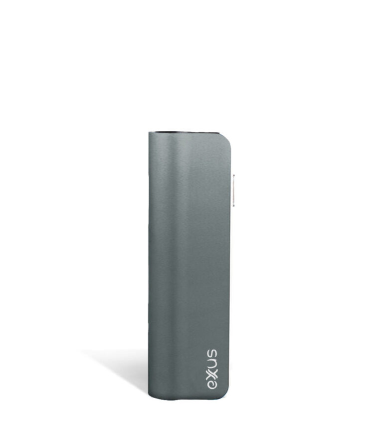Gunmetal side Exxus Vape Snap VV 510 Thread Battery on white studio background