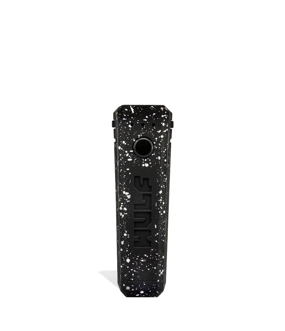 Black White Spatter Face Wulf Mods UNI Adjustable 510 Thread Battery on white studio background