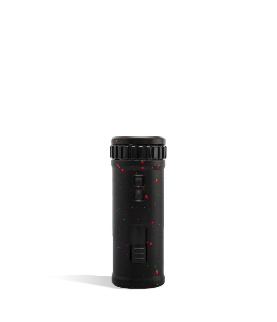 Black Red Spatter back Wulf Mods UNI S Adjustable 510 Thread Battery on white background
