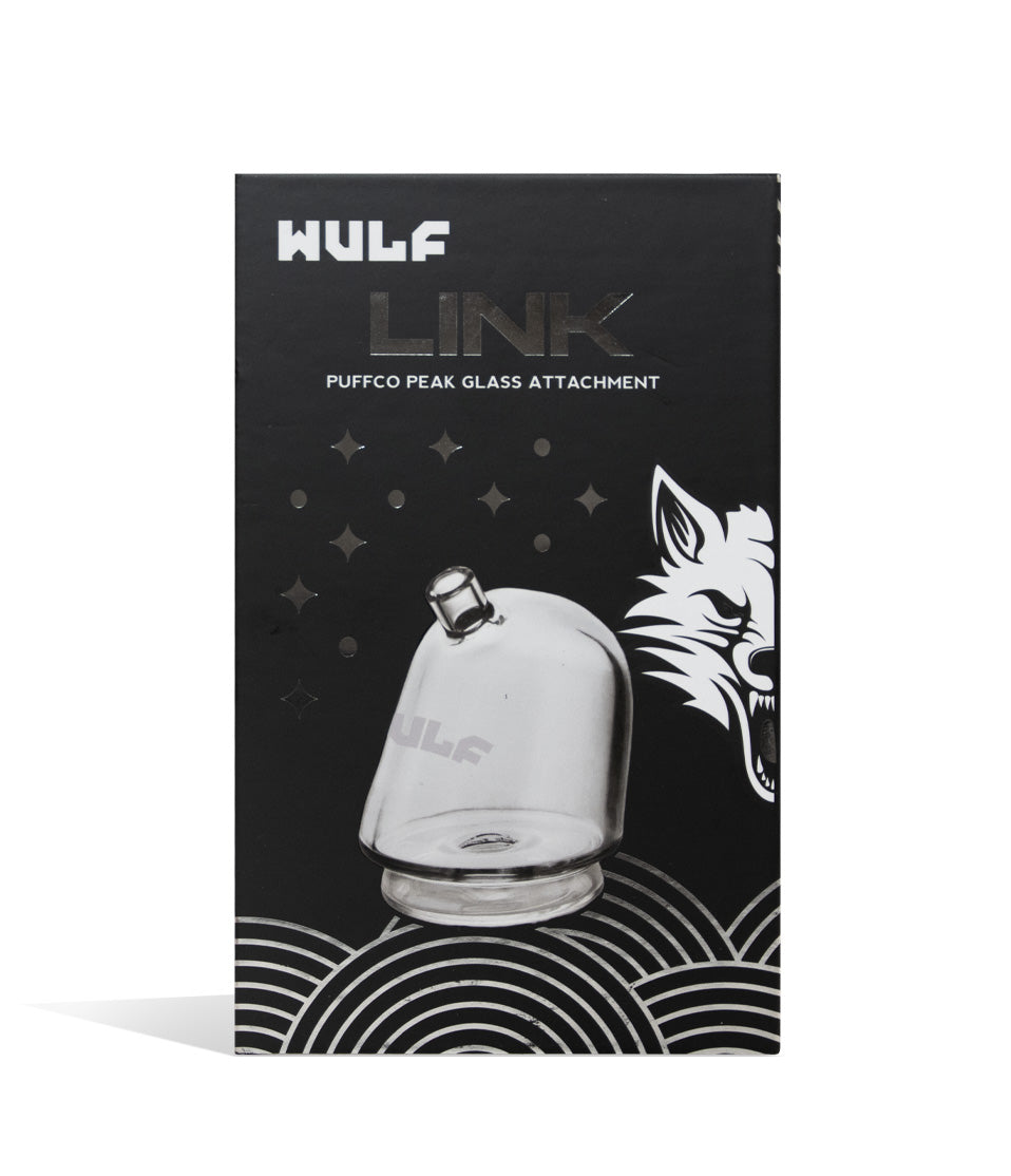 WULF Link Puffco Peak glass attachment retail box, clear edition
