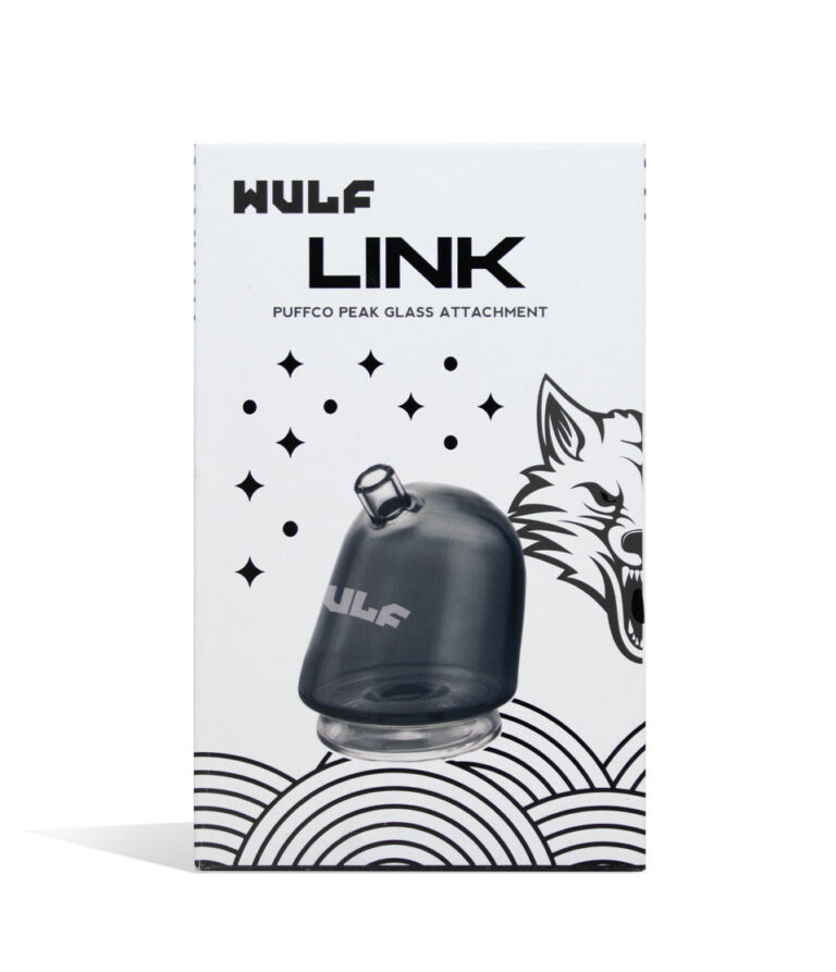 WULF Link Puffco Peak glass attachment retail box, smoke edition
