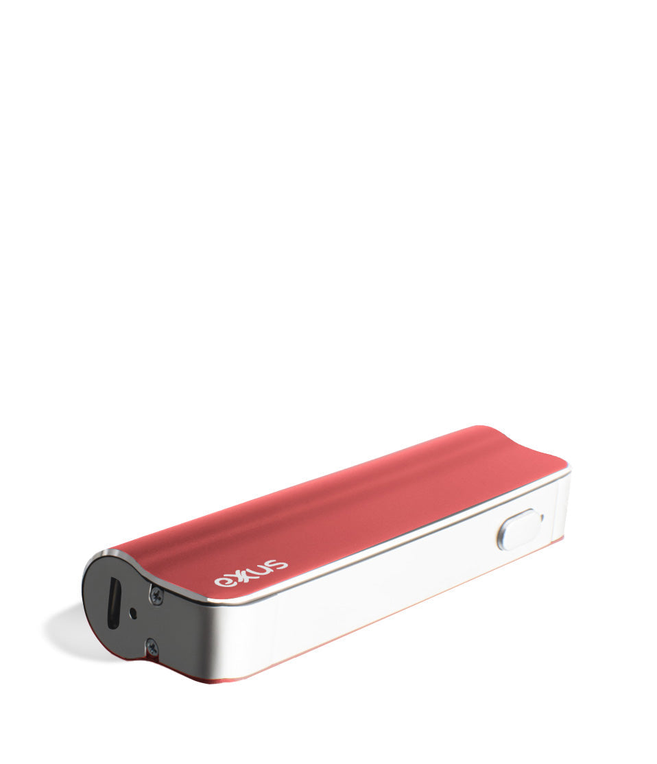 Red charging port Exxus Vape Snap VV 510 Thread Battery on white studio background