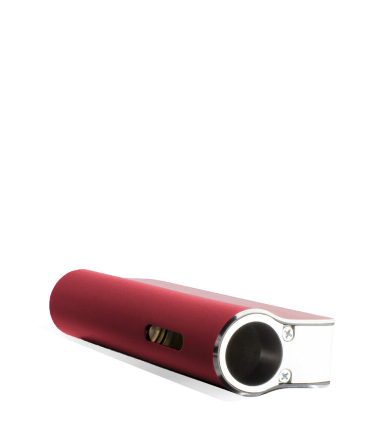 Red chamber Exxus Vape Snap VV 510 Thread Battery on white studio background