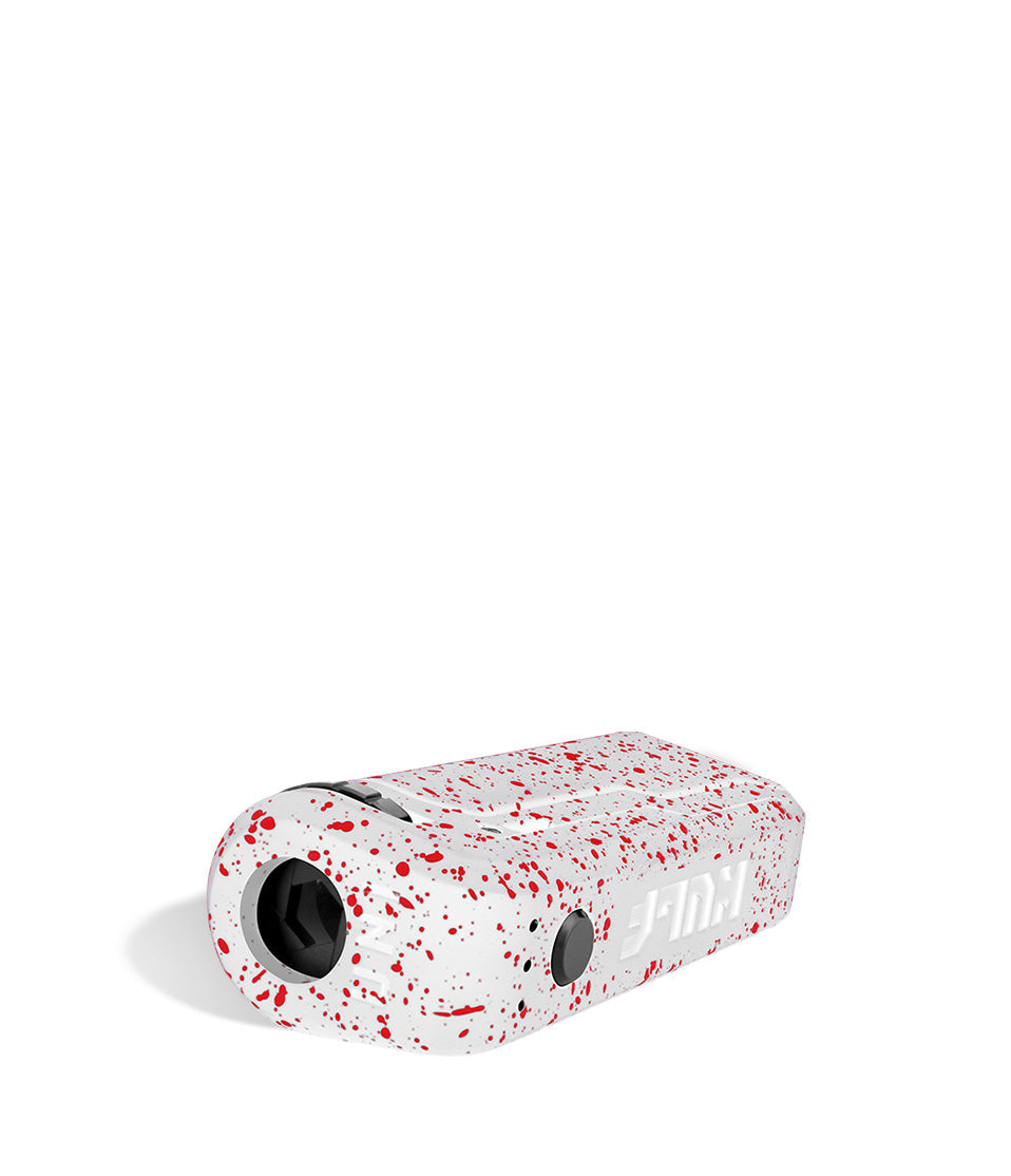 White Red Spatter down view Wulf Mods UNI Adjustable 510 Thread Battery on white studio background