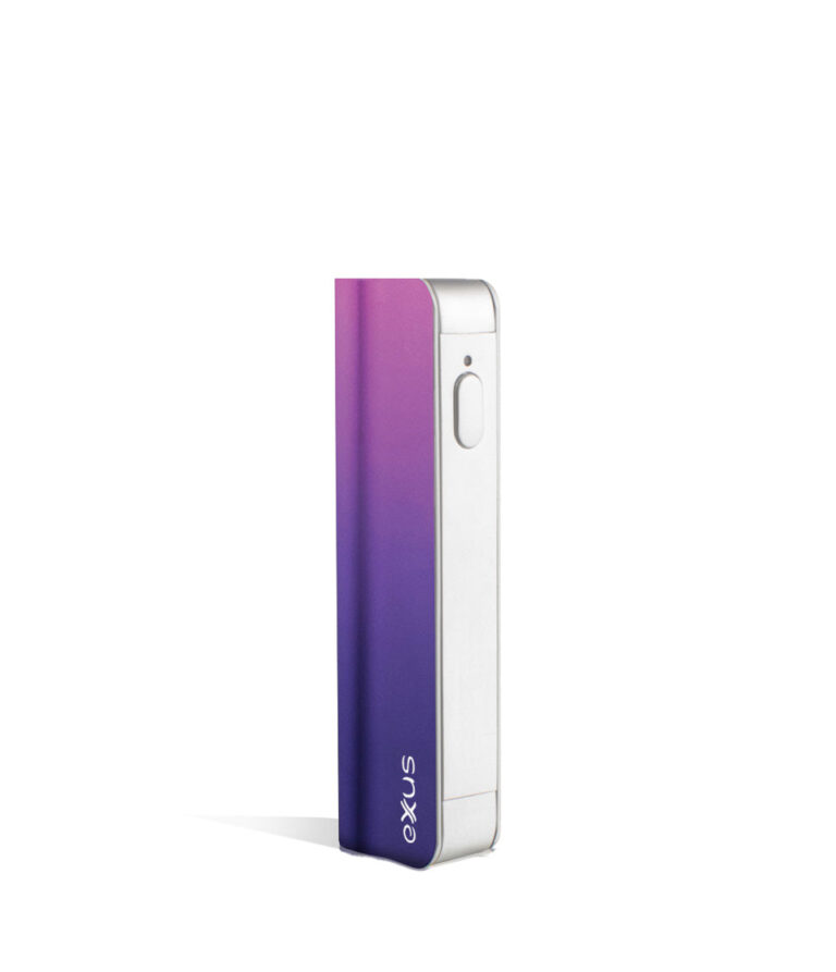 Rogue angle Exxus Vape Snap VV 510 Thread Battery on white studio background
