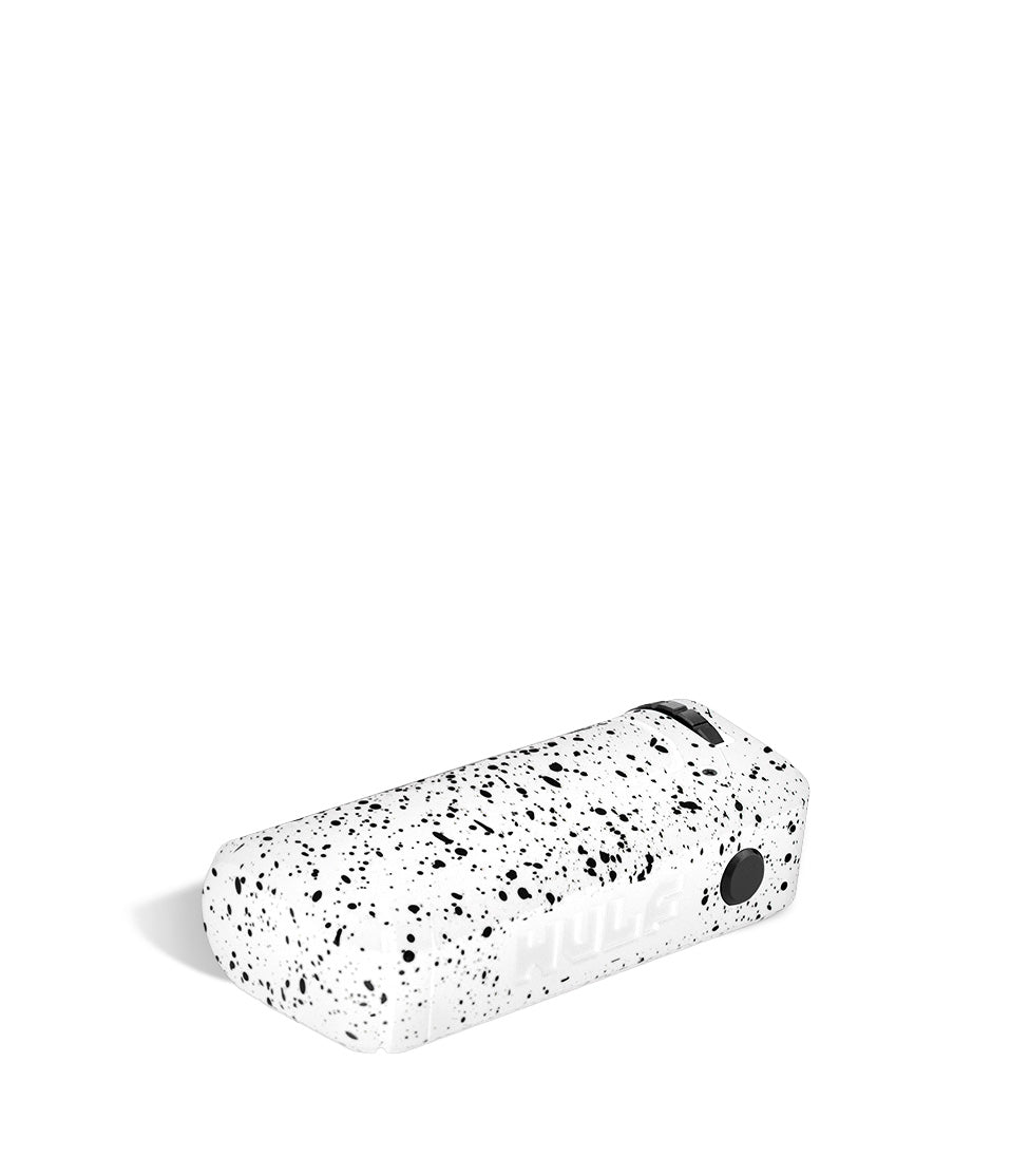 White Black Spatter bottom view Wulf Mods UNI Adjustable 510 Thread Battery on white studio background