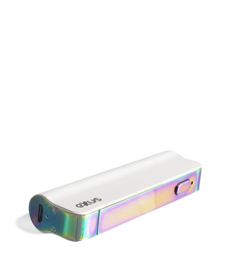 Unicorn charging port Exxus Vape Snap VV 510 Thread Battery on white studio background